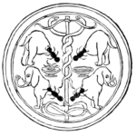 Medallón elefante y hormiga